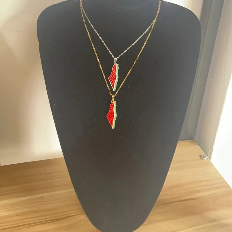 Collier pastèque Palestine