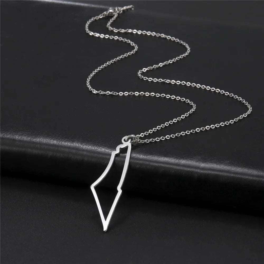 Collier carte vide Palestine