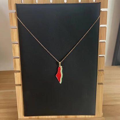 Collier pastèque Palestine