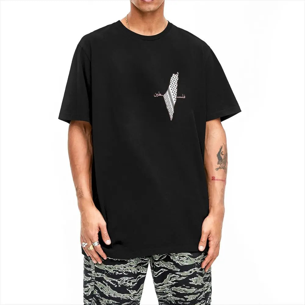 T-shirt Palestine noir