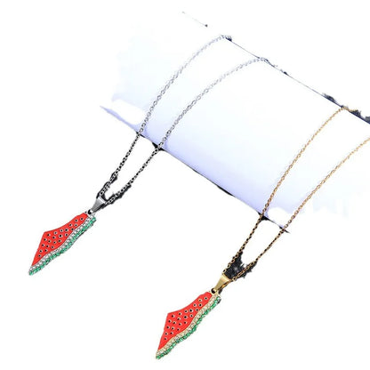Collier pastèque Palestine