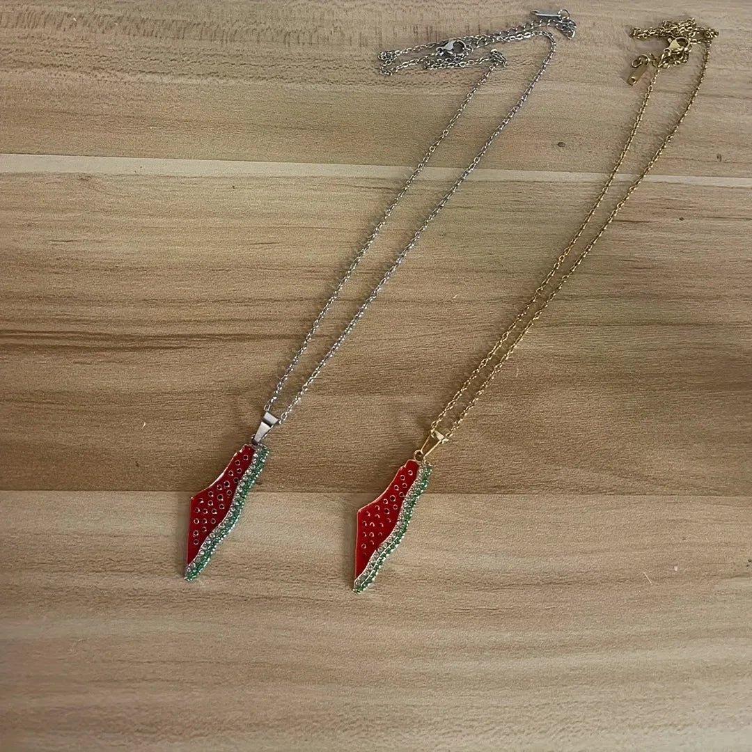Collier pastèque Palestine