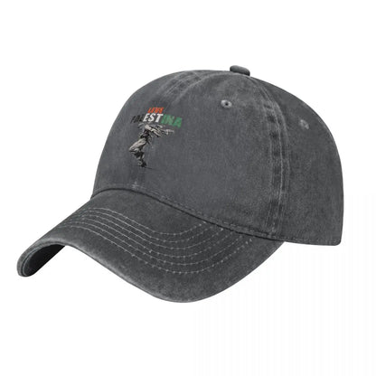 Casquette beige écusson Palestine
