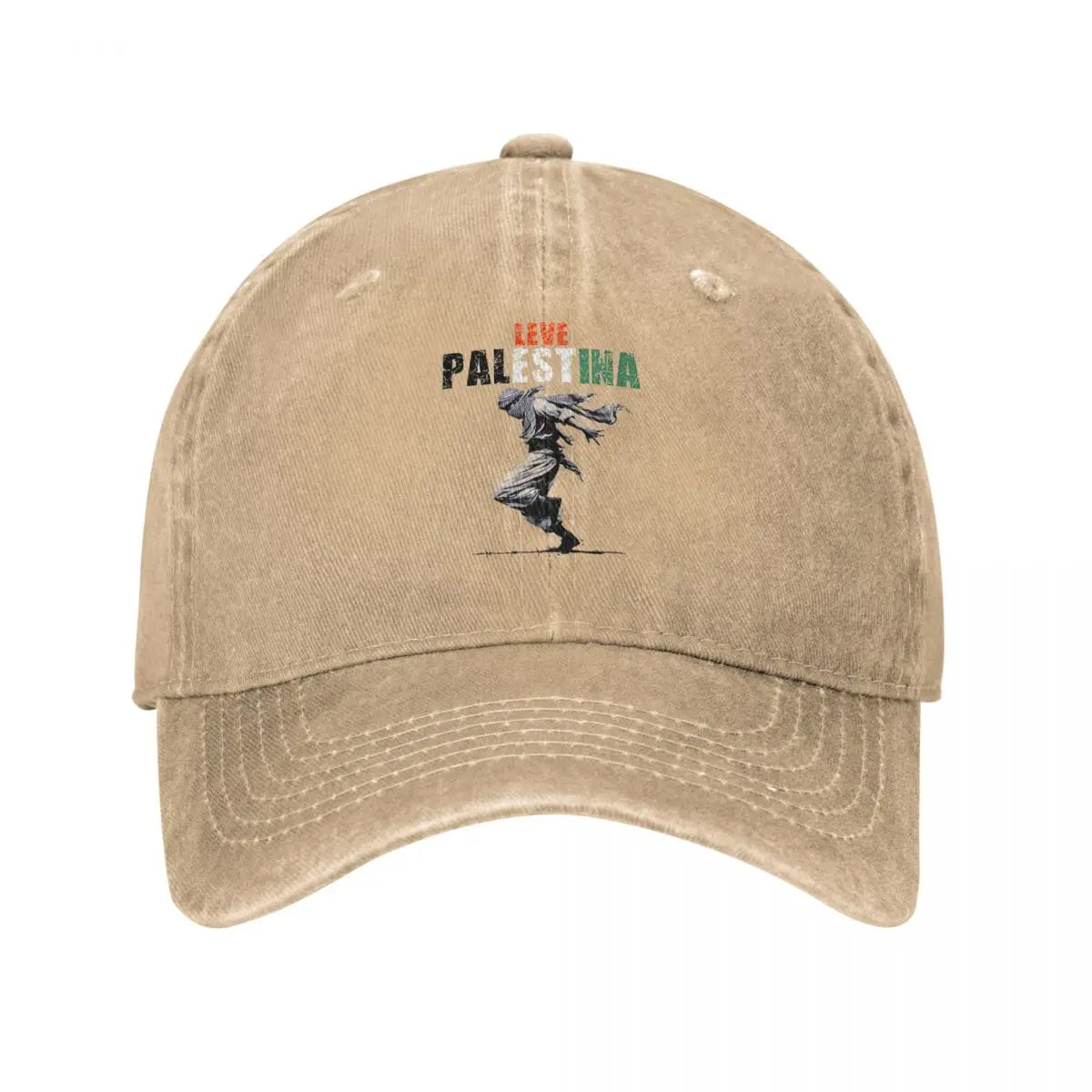 Casquette beige écusson Palestine