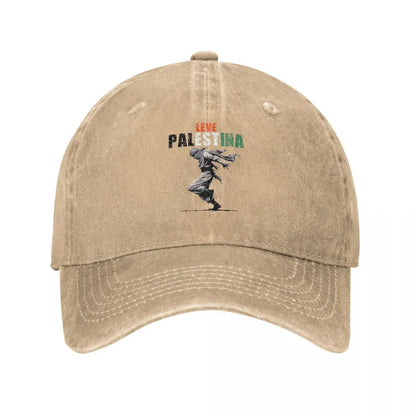 Casquette beige écusson Palestine