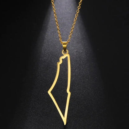 Collier carte vide Palestine
