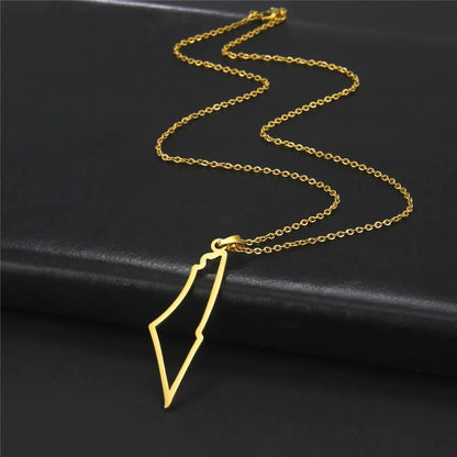 Collier carte vide Palestine