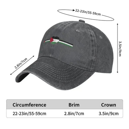 Casquette grise bandeau Palestine